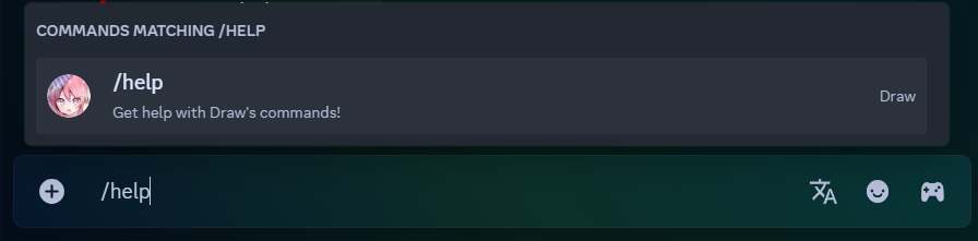 Draw's help command looks like this! 👀